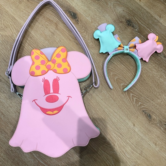 Loungefly Disney ghost bag and Minnie ears set - worn but in new condition - Picture 6 of 6